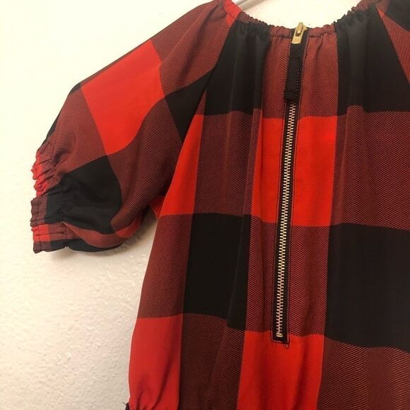 J Crew girls Crewcuts Red Buffalo Plaid one piece Jumper jumpsuit romper 5 - Picture 6 of 13